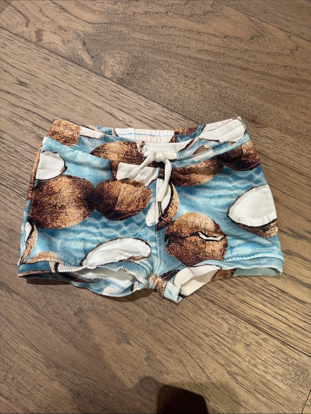 Molo Aqua & Brown Coconut Print Lounge Shorts